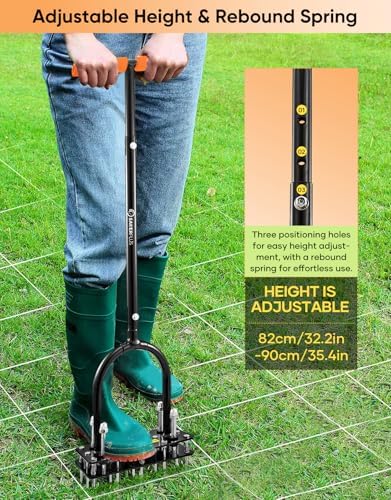 Sakerplus Aerator Lawn Tool, Hand Metal Spike Lawn Aerator (Black Handle) - Image 5