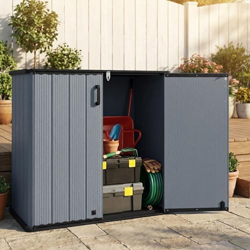 Tangkula 23.5 Cu.ft Outdoor Storage Shed with Lockable Door - Image 2
