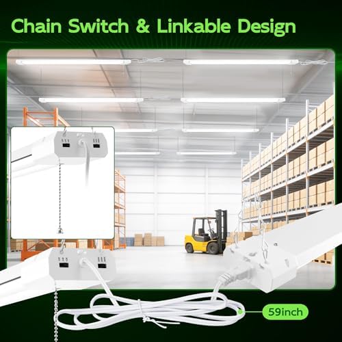 Hlite LED Shop Lights 4FT with Reflector,5500LM,3 Power Level&3CCT,2 Pack - Image 7
