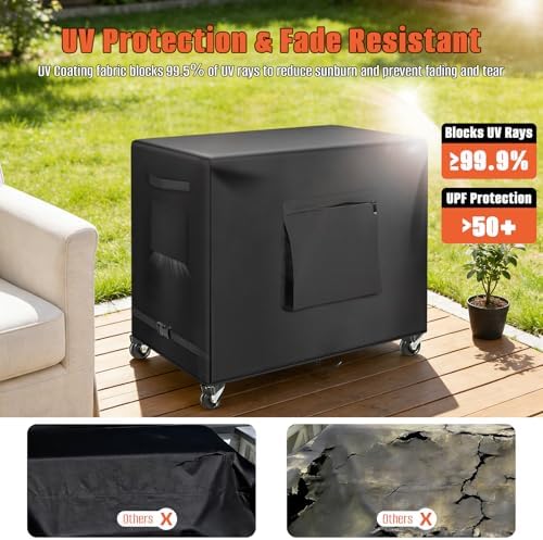 Kovshuiwe 30"L x 24"W x 35"H Outdoor Table Cover for Dining Cart Table - Image 4