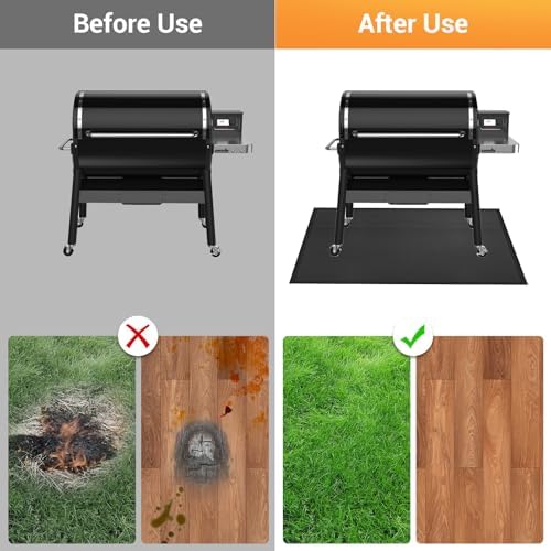 kanhiro Grill Mats for Outdoor Grill 59x39 Inch Fireproof Double-Sided Grill Matt and Deck Protector, Oil-Proof Waterproof BBQ, Grill Pad for Patio, Floor, Lawn Protection - Image 4