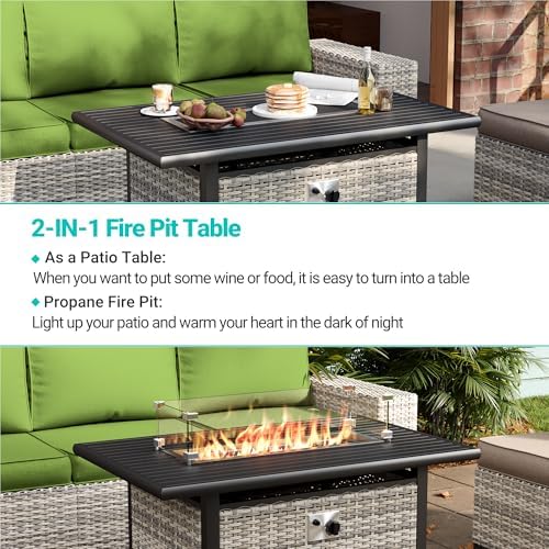 Outdoor Patio Furniture Set PE Wicker Rattan Outdoor Sectional Sofa - Image 5