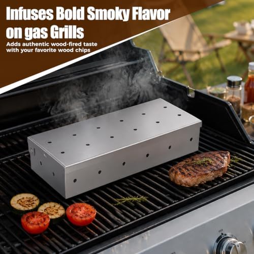 Smoker Box for Gas or Charcoal Grills, Premium Stainless Steel Build - Image 5