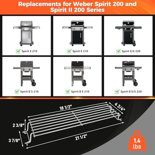 QuliMetal Stainless Steel Warming Rack for Weber Spirit 200 & II 200 Series - Image 2