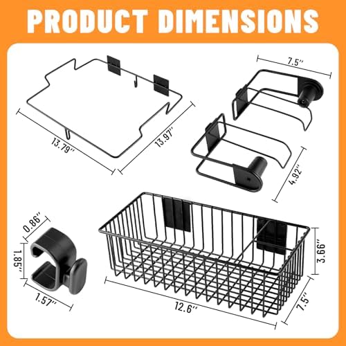 Organizer Kit for Weber Grill Accessories Mount on Weber Side Rail - Image 2