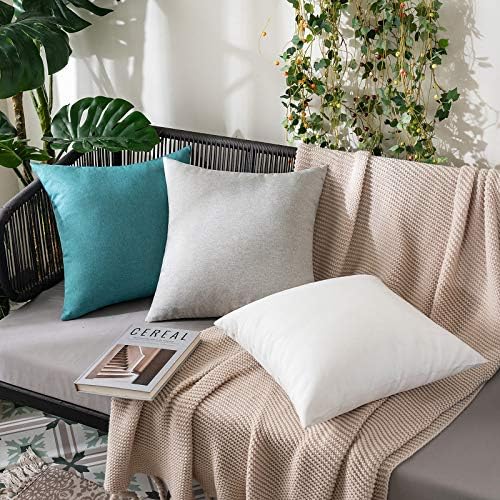 MIULEE Decorative Outdoor Pillow Covers Euro Waterproof 26x26 Turquoise - Image 5