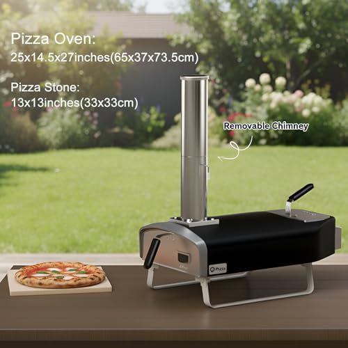 Dual Fuel Pizza Oven, Wood & Charcoal Fired for Outdoor Cooking - Image 2