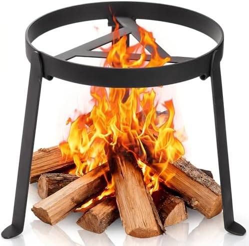 Elsjoy Campfire Tripod, Folding Camping Tripod Grill Open Fire Cooking Stand, Heavy-Duty Tripod Stand for Cast Iron Dutch Oven, Campfire Cooking by Elsjoy