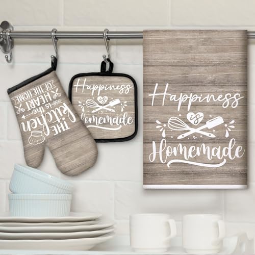 Sratte 6 Pcs Kitchen Decor Accessories Set, Kitchen, Brown Wood Grain - Image 2