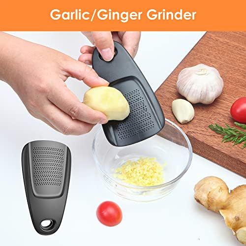Pisol Kitchen Unique Gadgets Set 6 Pieces, Space Saving, Cheese Grater, Bottle Opener, Fruit Vegetable Peeler, Pizza Cutter, Garlic Ginger Grinder, Herb Stripper Gift Set - Image 6