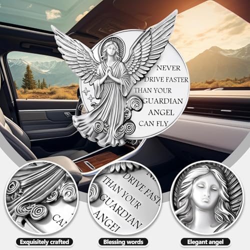 Guardian Angel Visor Clip for Car,Never Drive Faster Clip 2.95 Inch, Drive Safe Inspirational Gifts for Women Men - Image 3