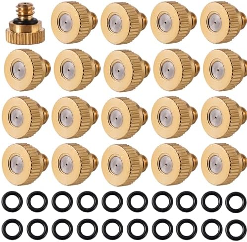 20 Pack Brass Misting Nozzles 10/24 UNC 0.012" (0.3mm) Orifice by NFAMRZCAR