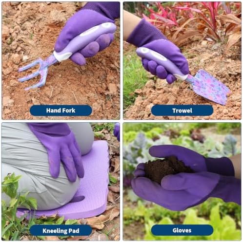 Purple Garden Tools Set 10 Pieces, Gardening Gifts for Women - Image 4