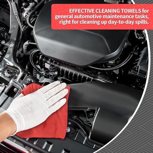 Microfiber Cleaning Cloth, 200 Pack Cleaning Rags, Red - Image 4