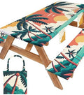 Picnic Table Cover with Bench Covers Table Cloth Tablecover Camping Essentials Camp Tools Camper Ideas Outdoor Beach Summer Accessories Must Haves Motorhome Trailer Road Trip Tent Rv Travel Supplies by Wrakus