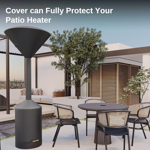 EAST OAK Patio Heater Cover as Accessory for Outdoor Patio Heater, 300D Oxford Fabric, Zipper, Waterproof, Dustproof, Sunproof, 91.3" H x 34.6" Dome x 19.88" Base, Dark Gray - Image 7