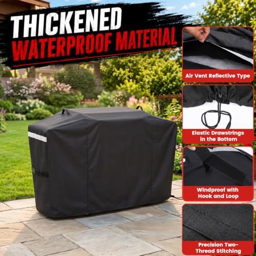 Utheer 600D Grill Cover for Weber Slate 28" Rust-Resistant Griddle 3401060 - Image 3