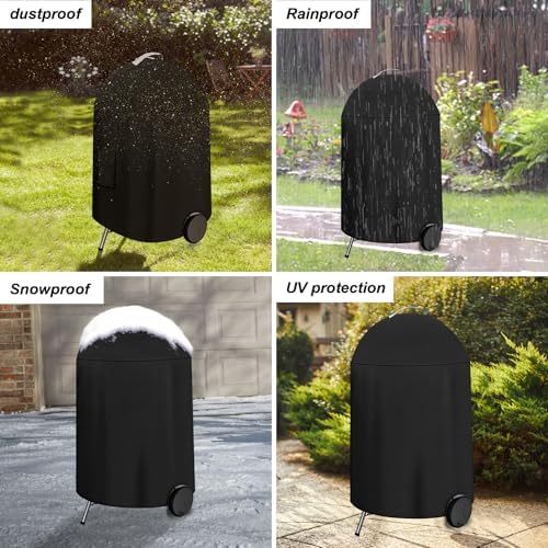 22 Inch Charcoal Kettle Grill Cover, 7150 Cover for Weber Round Grill - Image 3