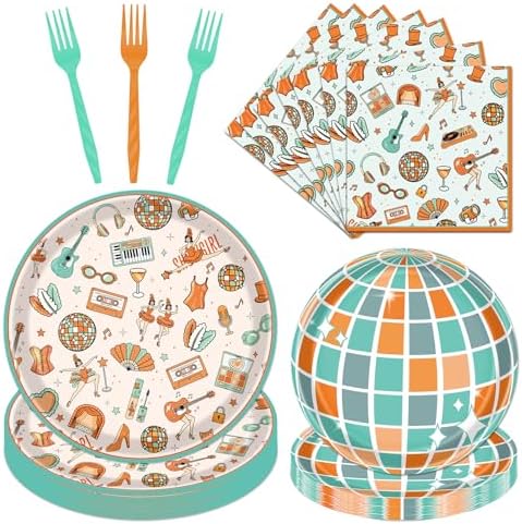 Showgirl Themed Party Decorations - 96PCS Life of Birthday Girl Party Plates Napkins and Forks Disposable Dinnerware Set, Showgirl Themed Bday Decor Supplies Serves 24 by Aposwow