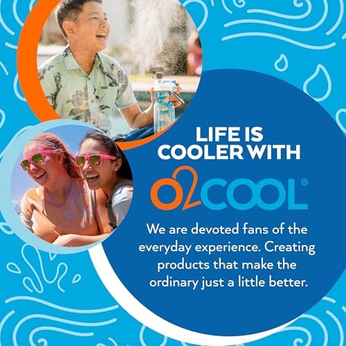 O2COOL Elite Handheld Misting Fan Battery Powered Grey - Image 7