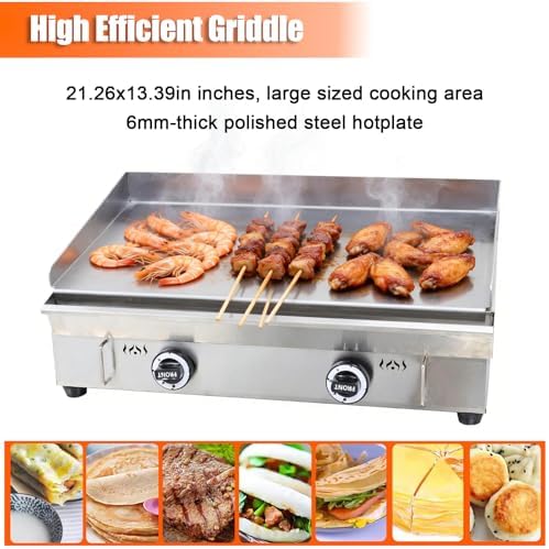 Stainless Steel 2800Pa LPG Grill Griddle 122°F-572°F Adjustable - Image 5