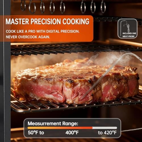 Pellet Smoker with Meat Probe and Cover - Image 4