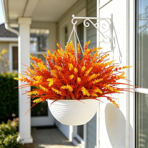 20Pcs Fake Plants Artificial Flowers Monkey Grass for Outdoors，UV Resistant Realistic Fall Artificial Flowers for Outdoors，No Fade Shrubs Outside Decor for Courtyard Porch Patio Garden - Image 6