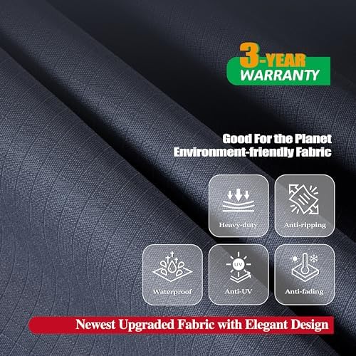 F&J Outdoors Grill Covers BBQ Covers, Grey, 48" W x 27" D x 43" H - Image 3