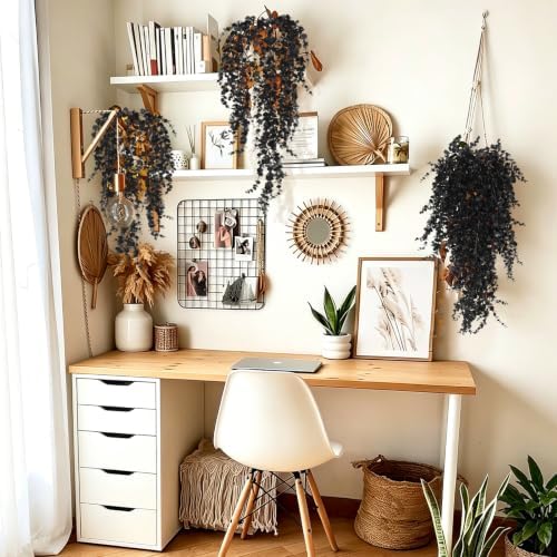 RECUTMS Black Artificial Hanging Gothic Plant 31.5" Fake Fall Greenery Vine - Image 4