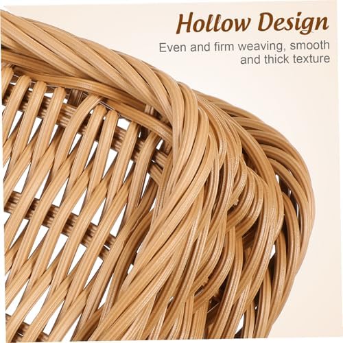Desktop Magazine Storage Basket, Plastic Woven Fruit Basket for Kitchen - Image 3