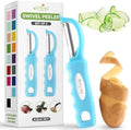 Spring Chef Swivel Potato Peeler with Soft Grip Handle, Set of 2, Aqua Sky by SpringChef