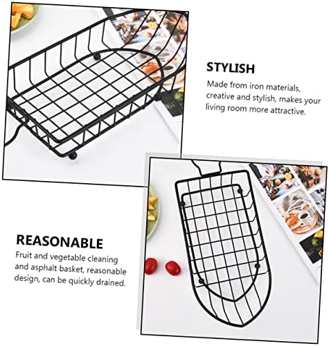 Boat-shaped Fruit Basket Iron Mesh Organizer for Vegetables Snacks - Image 5