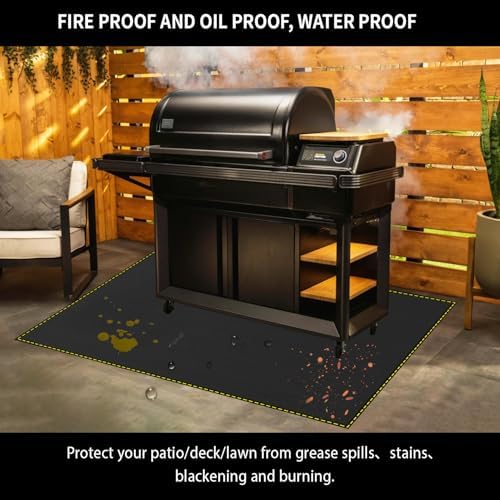 80x48 Inch Large Under Grill Mat for Outdoor Grill Deck Patio Protector, Silicone Fireproof Waterproof Oil-proof BBQ Floor Matt Pad - Image 3