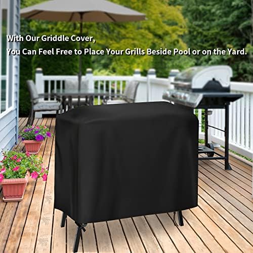 Griddle Cover for Yukon Glory Portable Grill Table, Outdoor 22 inch 17 inch Griddle Table Cover Waterproof Grill Stand Cover BBQ Grilling Cover Black - 34" L×24" W×32" H - Image 7
