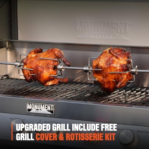 Monument Grills 6+1 Burner Smart Tech Propane Gas Grill with Cover and Rotisserie Kit, Denali 605Pro Stainless Steel Grill 78,000 BTU Outdoor Patio Barbecue Grill with Side Sear Burner, Knob Control - Image 5