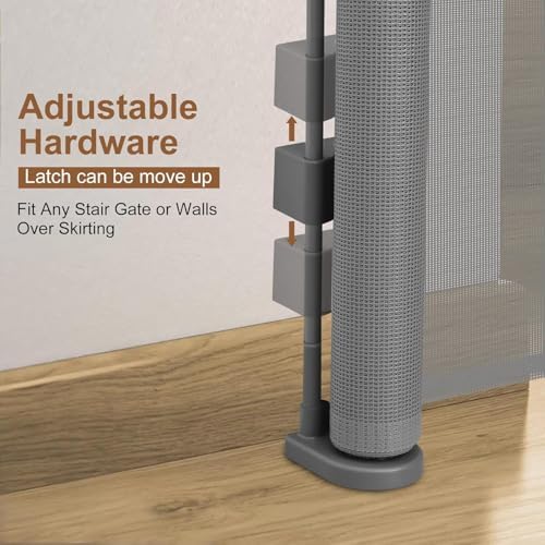 Miumoon 100 inch Reinforced Retractable Baby Gates 34 inch Tall - Image 6