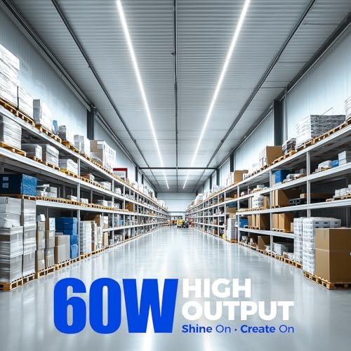 Barrina T8 LED Shop Lights 6FT, 60W 8500LM 6500K, High Output, 10 Packs - Image 3