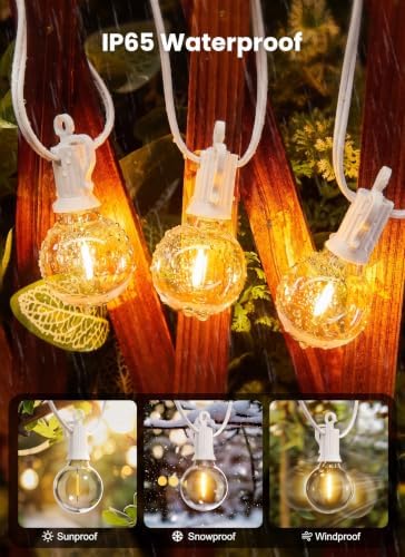 Outdoor String Lights, Total 200FT 100 LED Bulbs Shatterproof Patio Lights - Image 3