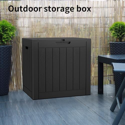 40 Gallon Resin Deck Box, Outdoor Storage Box, Waterproof UV Resistant Lockable，Weatherproof Organizer for Patio Furniture Cushions, Pool Accessories, Garden Tools, Indoor & Outdoor Use, Black - Image 5