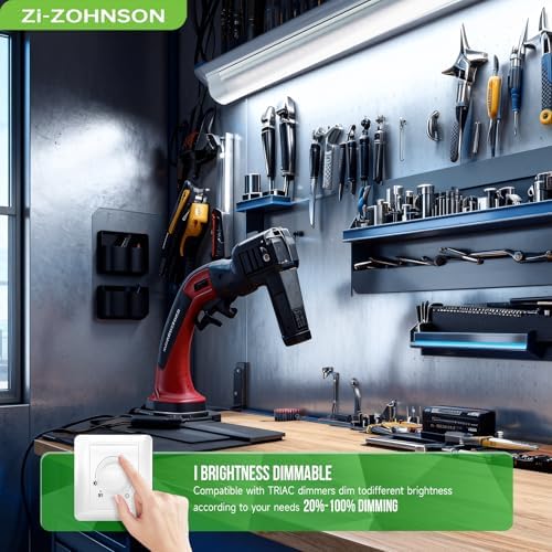 Dimmable LED Shop Lights 4FT,30W 4500LM,6CCT Tunable,Plug-in Garage Lights - Image 3