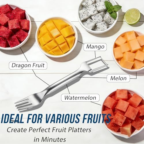 Watermelon Cutter Slicer,2-in-1 Stainless Steel Fruit Fork for Home Kitchen - Image 5