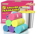 Small 5 Gallon Trash Bags Unscented, 0.94 Mil, Colored, 300 Count by TFORING%C2%AE