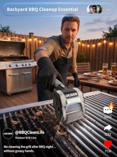 DEGGE Electric Grill Brush, Cordless BBQ Grill Cleaner with 4500mAh Battery - Image 2