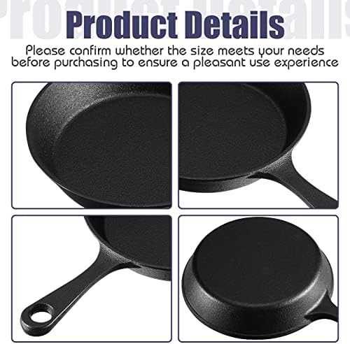 20 Sets 10Pcs 6.3" Black Mini Cast Iron Skillets Set Frying Pan&Oil Brush - Image 3