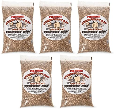 CookinPellets Perfect Mix Hardwood BBQ Smoking Pellets, 40 lb Bag, 5-Pack by Unknown