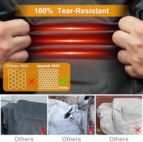 Kipiea 600D Heavy Duty Pellet Grill Cover for Pit Boss Austin XL & Rancher XL, Waterproof Wood Pellet Smoker Cover with Windproof Buckles, UV Resistant, No Tear, No Fading - Image 4