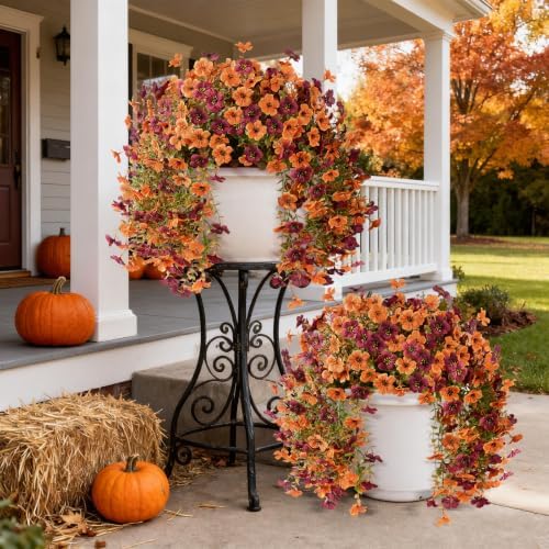ZFProcess Artificial mums for Outdoors,2PCS Silk Fake Daisy - Image 6