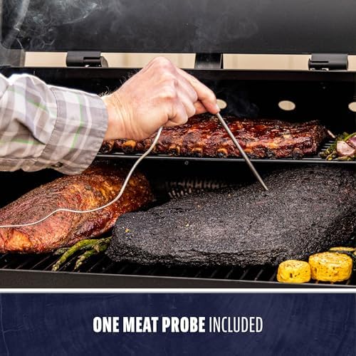 Pit Boss 700 FB2 Series Wood Pellet Grill & Smoker with Flame Broiler and LCD Digital Controller, 747-Sq. In. Cooking Space, 180°F to 500°F Temperature Range, Meat Probe, 21 lb. Pellet Hopper, Black - Image 6