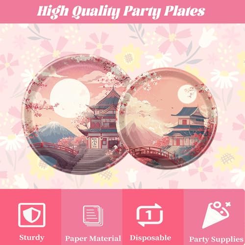 Hibachi Party Plates Napkins Tableware Japanese Decoration 96PCS - Image 4