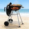 BEAU JARDIN Premium 18 Inch Charcoal Grill for Outdoor Cooking Barbecue Camping BBQ Coal Kettle Grill Tailgating Portable Heavy Duty Round with Thickened Grilling Bowl with Wheels by BEAU+JARDIN